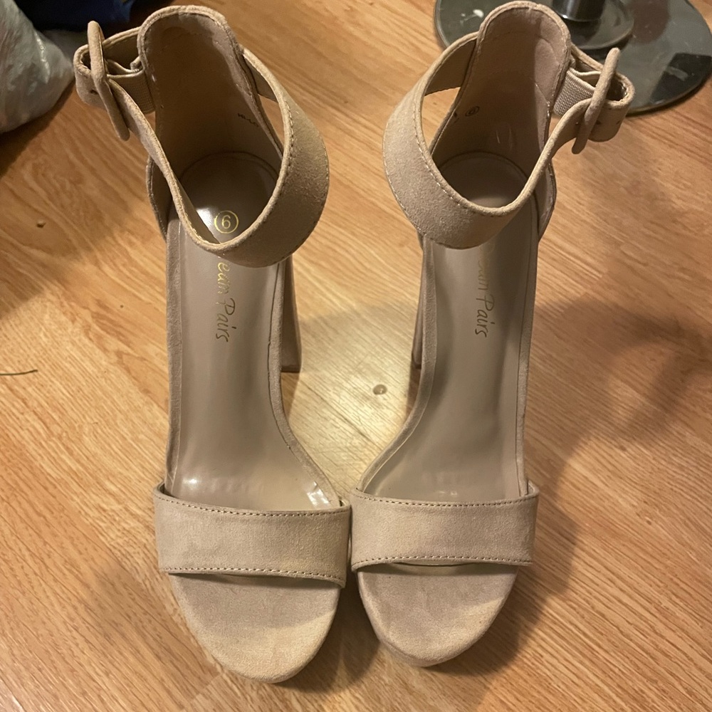 Tan pumps